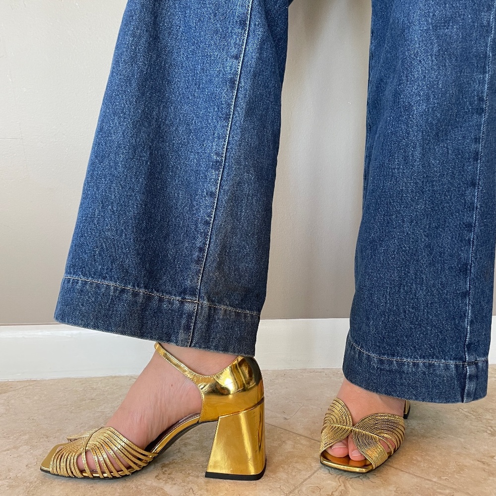 Suzanne Rae high 70’s sandal gold